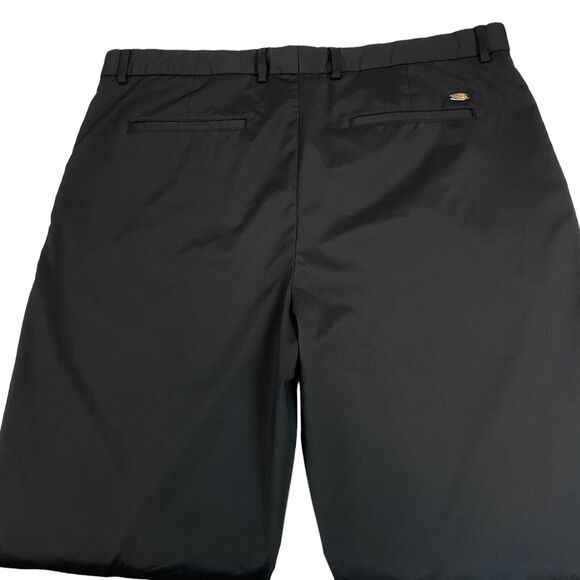 Greg Norman Dress Pants Mens 38 Black Solid Classic Fit Flat Front Straight Leg - Picture 12 of 15
